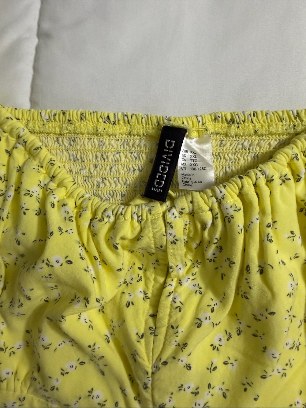 Divided Yellow Floral Slip Maxi Dress with Side Slit - Picture 4 of 4